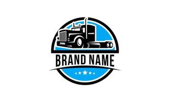 logo de l'entreprise de camionnage. vecteur de concept de logo emblème