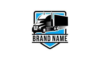 logo de l'entreprise de camionnage. vecteur de concept de logo emblème