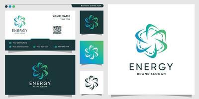 modèle de logo énergétique avec vecteur premium de concept créatif moderne