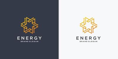 logo d'énergie abstraite avec vecteur de style d'art en ligne créatif partie 4