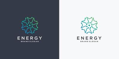 logo d'énergie abstraite avec vecteur de style d'art en ligne créatif partie 3