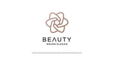 création de logo de beauté avec concept de ligne minimaliste vecteur premium partie 3