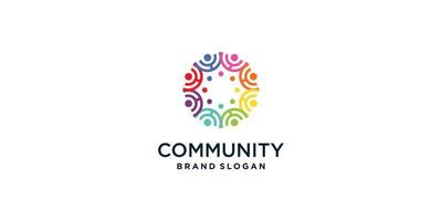 communauté et travail d'équipe logo abstrait vecteur premium partie 4