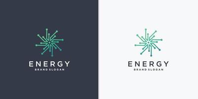 logo d'énergie abstraite avec vecteur de style d'art en ligne créatif partie 1