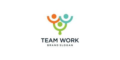 communauté et travail d'équipe logo abstrait vecteur premium partie 2