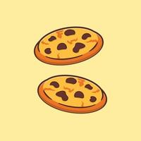 biscuits au chocolat collation vue de dessus dessin animé icône illustration vecteur