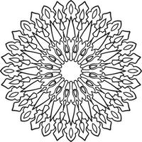 conception de mandala noir et blanc avec des illustrations royales vecteur