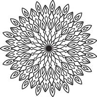 conception de mandala noir et blanc avec des illustrations royales vecteur