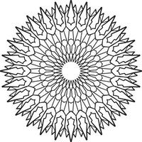 conception de mandala noir et blanc avec des illustrations royales vecteur