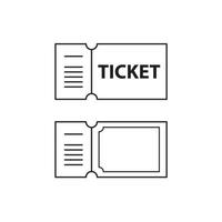 vecteur de billet pour l'icône de symbole de site Web