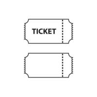 vecteur de billet pour l'icône de symbole de site Web