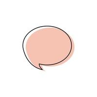 cadre de bulle de parole moderne pour texte comique isolé fond blanc. bulle de contour vide pour le texte de la parole. nuage vide de dialogue, boîte de dessin animé. vecteur