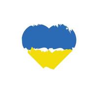 concept de pinceau de drapeau d'amour de l'ukraine. drapeau ukrainien. symbole national. symbole du drapeau ukrainien. illustration bleue et jaune. illustration vectorielle stock vecteur