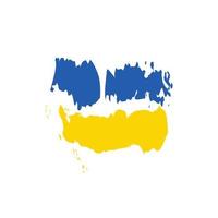 concept de brosse drapeau ukraine. drapeau ukrainien. symbole national. symbole du drapeau ukrainien. illustration bleue et jaune. illustration vectorielle stock vecteur