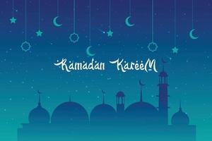 illustration de conception de fond bannière ramadan kareem vecteur