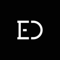ed e et d abstrait monogramme initial lettre alphabet logo design vecteur