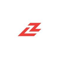 lettre moderne z logo espace négatif vecteur