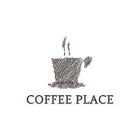 création de logo de café. bon pour les cafés, les cafés, les restaurants et les bars. illustration de l'art vectoriel