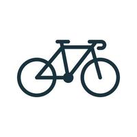 icône noire de silhouette de vélo de route. pictogramme de glyphe simple de vélo de sport. icône de vélo de montagne. symbole de cycle de course moderne. signe extérieur de conduite saine. logo de voyage à vélo. illustration vectorielle isolée. vecteur