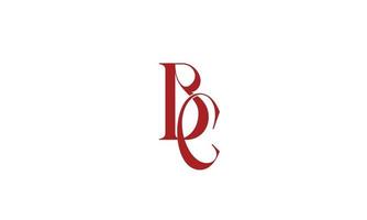 alphabet lettres initiales monogramme logo bc, cb, b et c