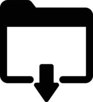 icône de vecteur isolé de téléchargement de dossier qui peut facilement modifier ou éditer