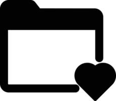 icône de vecteur isolé de dossier de coeur qui peut facilement modifier ou éditer