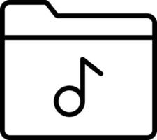icône de vecteur isolé de dossier de musique qui peut facilement modifier ou éditer