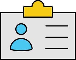 icône de vecteur isolé de carte d'identité qui peut facilement modifier ou modifier