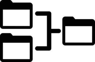 icône de vecteur isolé de dossier hiérarchique qui peut facilement modifier ou éditer
