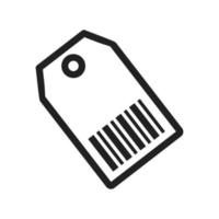 icône de ligne d'étiquette de prix vecteur