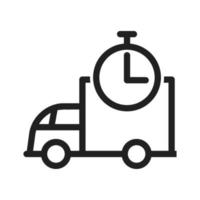 icône de ligne de livraison basée sur le temps vecteur