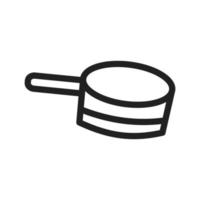 icône de ligne de casserole de sauce vecteur