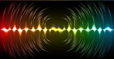 ondes sonores oscillant lumière sombre