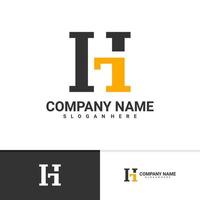 modèle de vecteur de logo lettre hg, concepts créatifs de conception de logo gh