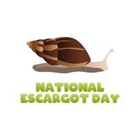 graphique vectoriel de la journée nationale de l'escargot bon pour la célébration de la journée nationale de l'escargot. conception plate. conception de flyer. illustration plate.