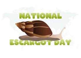 graphique vectoriel de la journée nationale de l'escargot bon pour la célébration de la journée nationale de l'escargot. conception plate. conception de flyer. illustration plate.