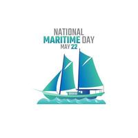 graphique vectoriel de la journée maritime nationale bon pour la célébration de la journée maritime nationale. conception plate. conception de flyer. illustration plate.