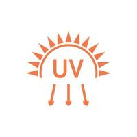 icône de rayonnement uv. symbole ultraviolet solaire. vecteur