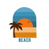 illustration vectorielle graphique de fond d'été, plage, adapté pour le fond, la bannière, l'affiche, etc. vecteur