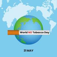 fond bleu journée mondiale sans tabac vecteur