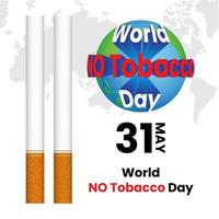 carré de fond de la journée mondiale sans tabac vecteur