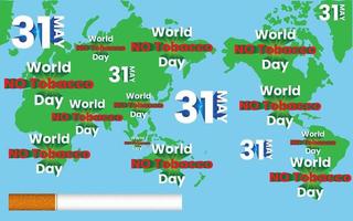 illustration de fond journée mondiale sans tabac vecteur