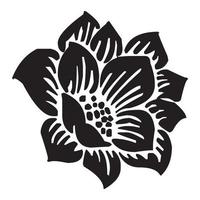 icône de fleur épanouie sur fond blanc. illustration vectorielle. vecteur