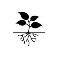 modèle de conception d'icône de racine de plante vecteur