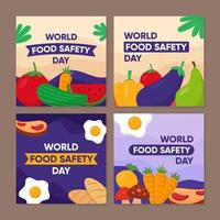 publication sur les médias sociaux de la journée mondiale de la sécurité alimentaire vecteur