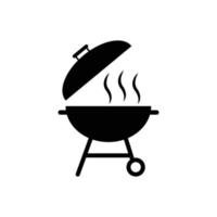 vecteur de modèle de conception d'icône de gril de barbecue