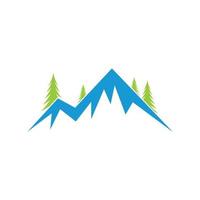 vecteur de modèle de conception d'icône de logo de montagne