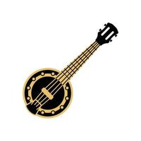 vecteur de modèle de conception d'icône de logo banjo