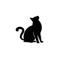 vecteur de modèle de conception d'icône de logo de chat