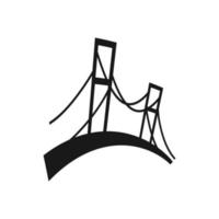 vecteur de modèle de conception d'icône de logo de pont